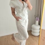 Komplet Flow biały 1 La Virelle | Unikatowy Butik Odzieżowy dla Kobiet online