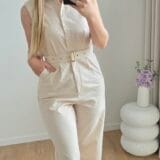 Kombinezon Lizbona śmietanka 1 La Virelle | Unikatowy Butik Odzieżowy dla Kobiet online