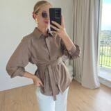 Koszula Novelia 100% wiskoza brąz 1 La Virelle | Unikatowy Butik Odzieżowy dla Kobiet online